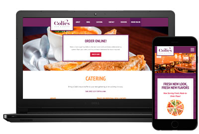 Colie's Cafe website