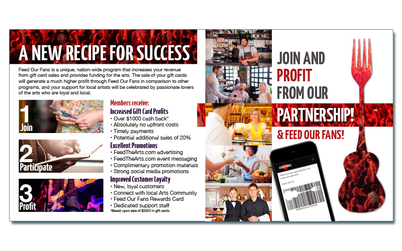 Feed Our Fans promotion interior pages.